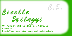 cicelle szilagyi business card